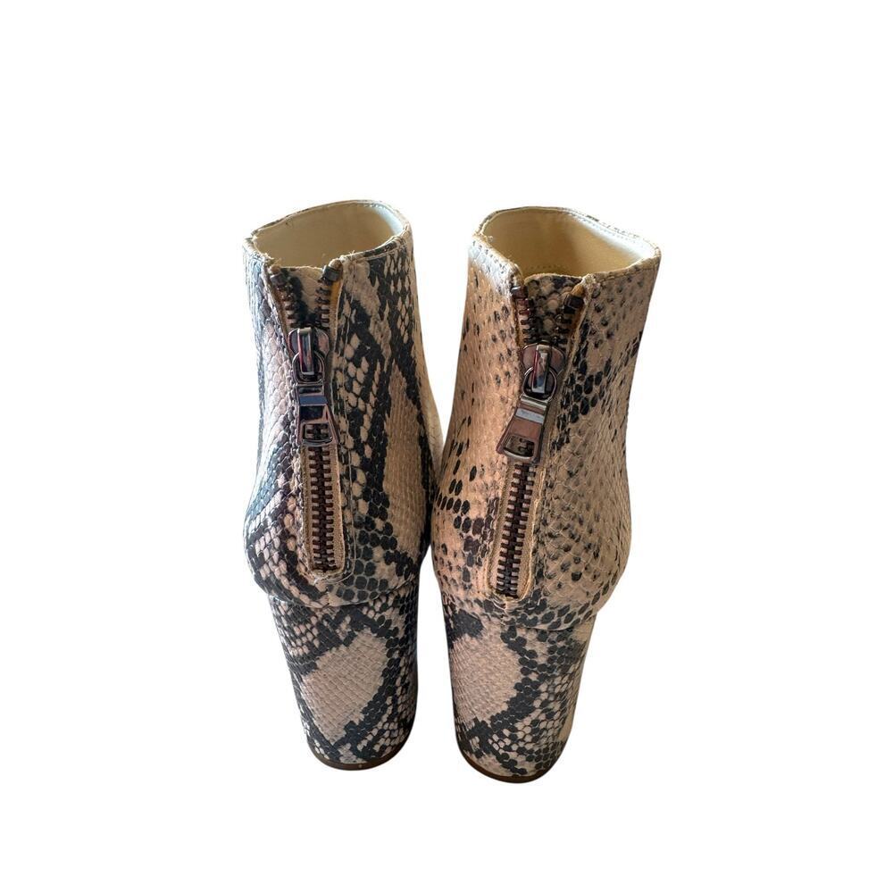 Steve Madden Snakeskin Print Block Heel Ankle Boo… - image 8